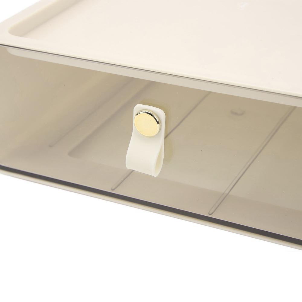 Transparent Material Storage Container Large Capacity Stackable Storage Bins Drawer Organizer  Home