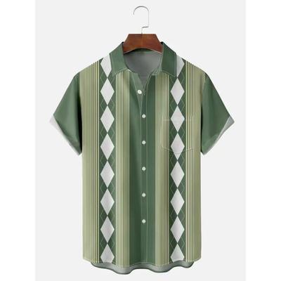 Summer New Men's Fashion Trend Hawaiian Short-sleeved Shirt 3D Printing Casual Loose Cardigan Shirt