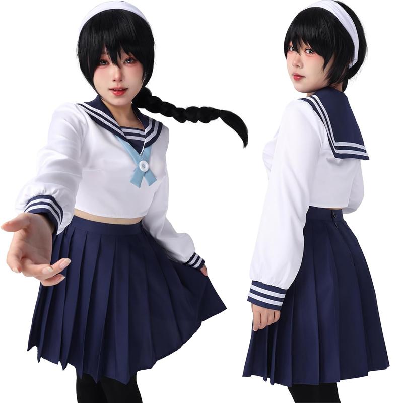 Anime Amanai Riko Cosplay Sailor JK Suit Dress Outfit Uniform Sets Halloween Women Girls Costume