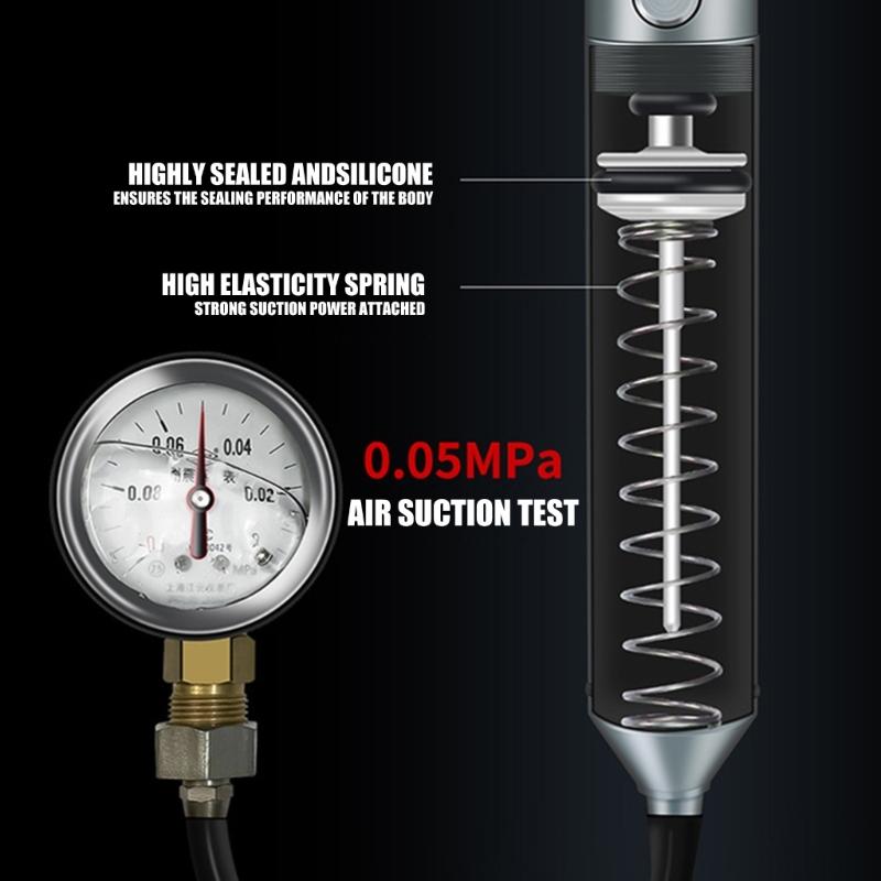 Sturdy Aluminum Alloy Solder Sucker with Powerful Vacuum Handheld Tool for Quick Desoldering in Electronics Projects
