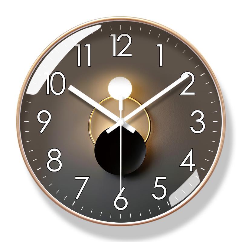 6380 Modern Silent Quartz Wall Clock for Living Room - American Light Luxury Design with Long Battery Life