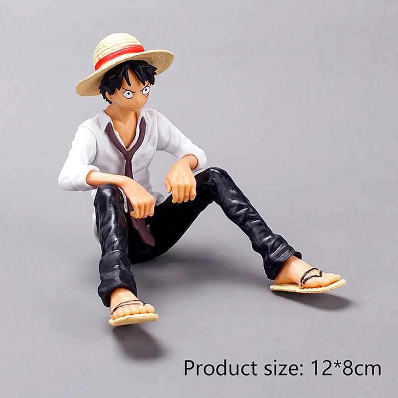 Anime One Piece Luffy Pvc Figurine Monkey D Luffy Classic Model Toys Sabo Ace Doll Cake Car Decoration Collection