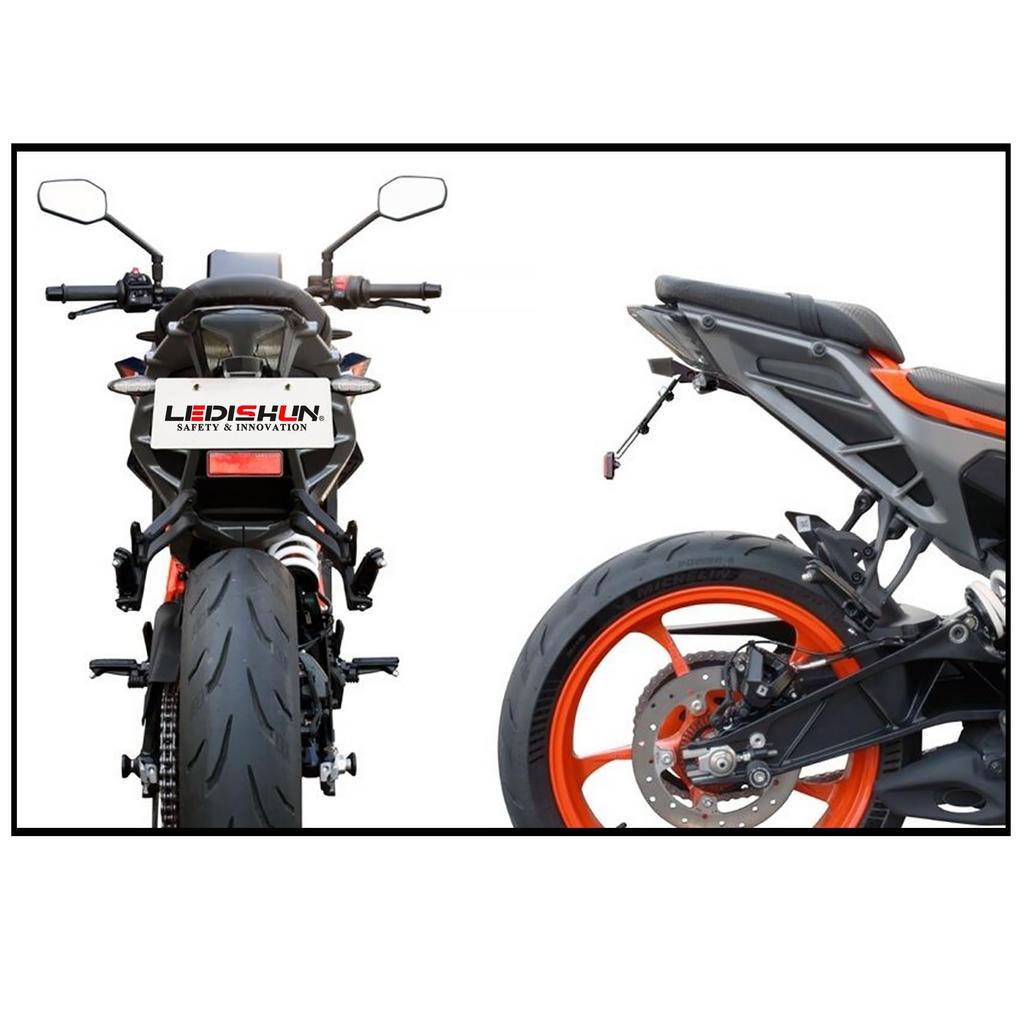 LEDISHUN Fender Eliminator Kit (Black) with License Plate Holder for KTM DUKE390, DUKE250, and DUKE125 (2024 and later)