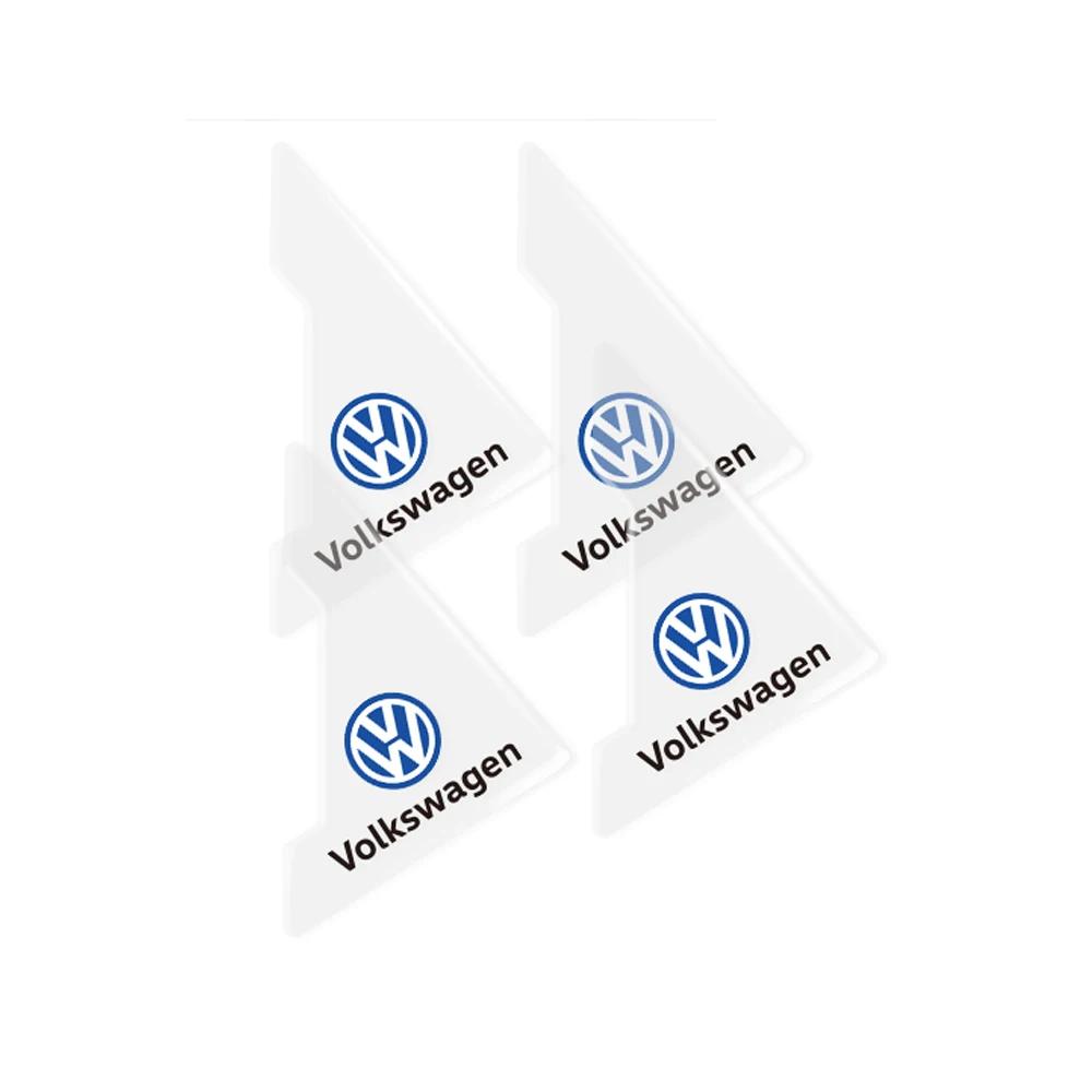 Valve Stems Caps Car Sticker For VW Volkswagen Jetta MK5 Golf 2/4Pcs Transparent/Black Car Door Corner Protective Sticker For Vo QQ6