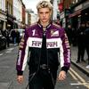 F1 Racing Jacket Vintage Style Embroidered Motorbike Pilot Coat All Season