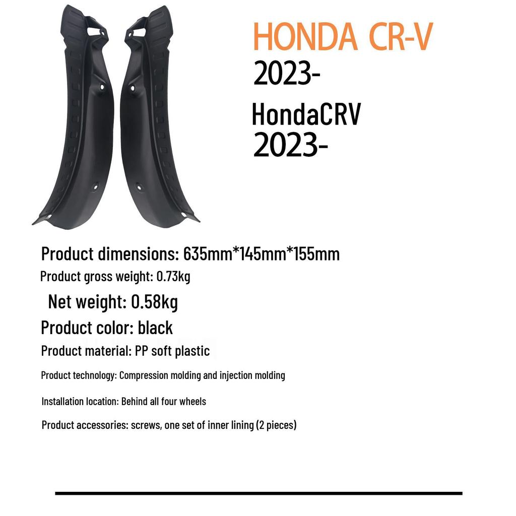 Honda CRV 2023 Rear Wheel Mudguard - Cross-Border Fit