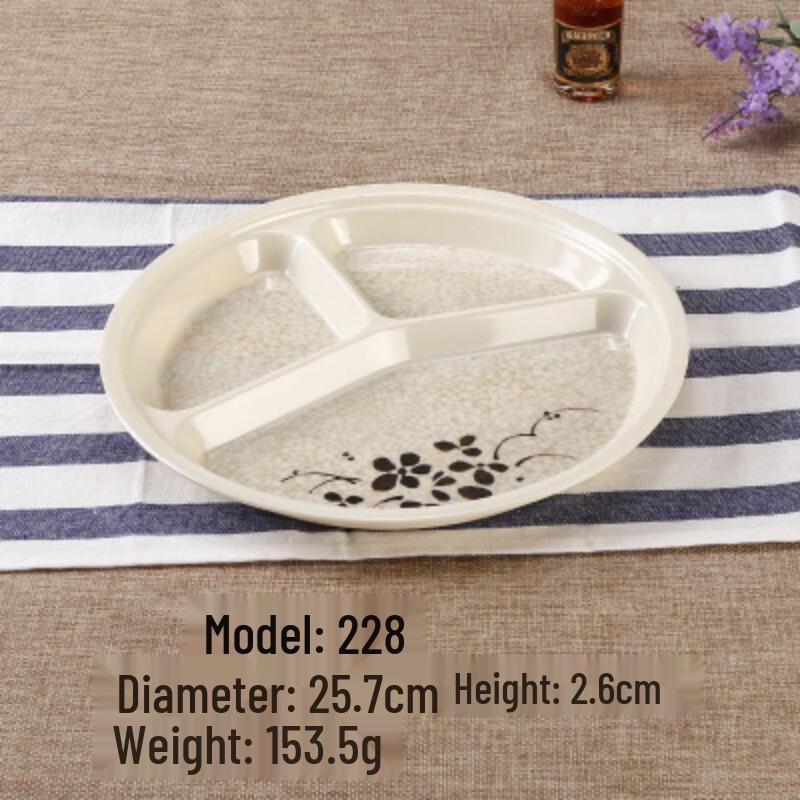 Меламиновая круглая сервировочная тарелка с 3 отделениями