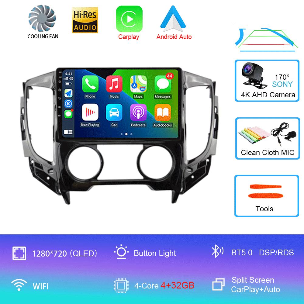 Android 14 Car Radio For Mitsubishi Pajero Sport 3 L200 2015 - 2019 Multimedia Video Player Navigation GPS Carplay Android Auto
