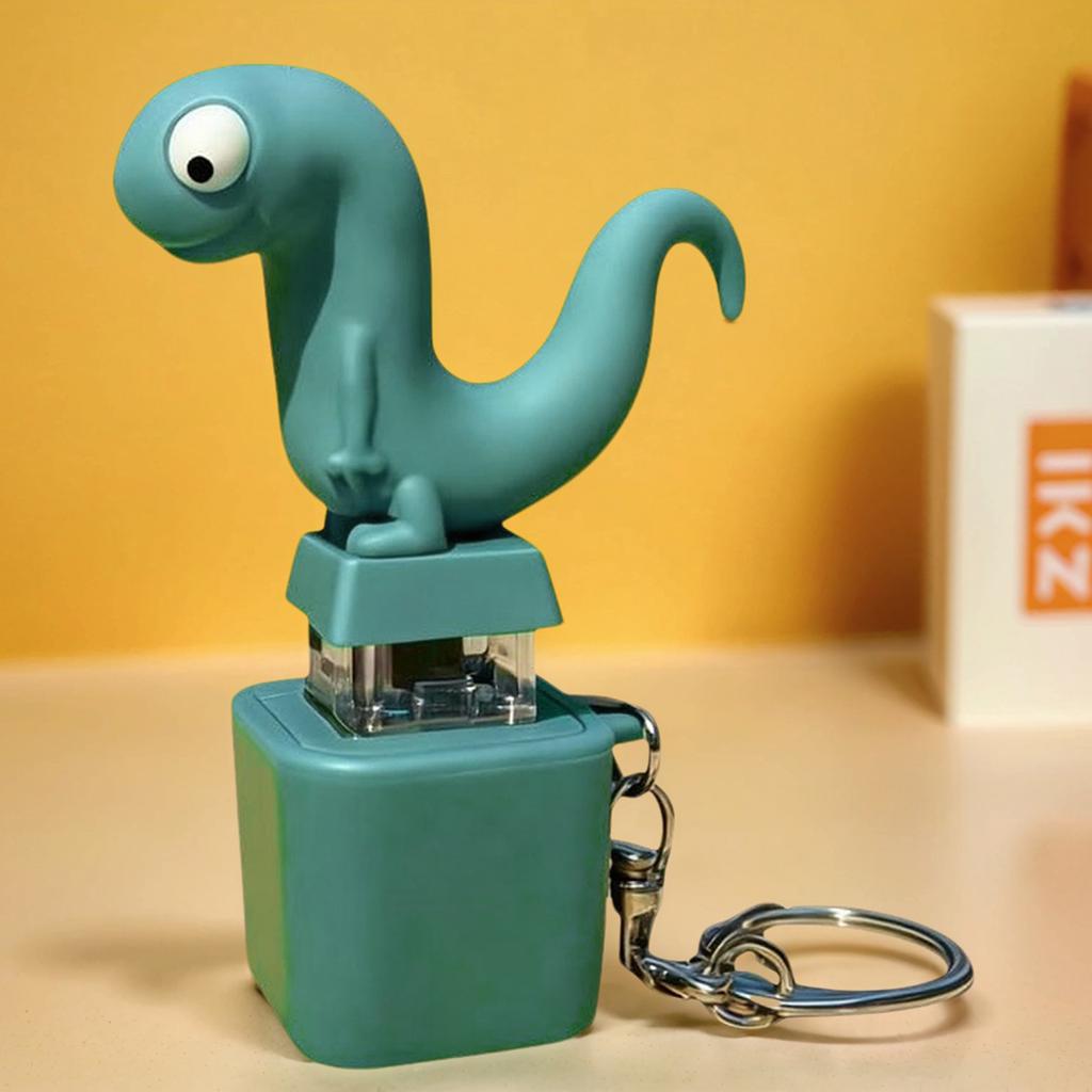 Rechargeable Lizard Button Sound Keychain Funny Decompression Toys Portable Stress Relief Fidget Button Toy Hanging Ornament