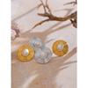 Yhpup 7g/pair Stainless Steel Simulated Pearls Round Exquisite Stud Earrings Rust Proof Versatile Classic Fashion Jewelry Gift