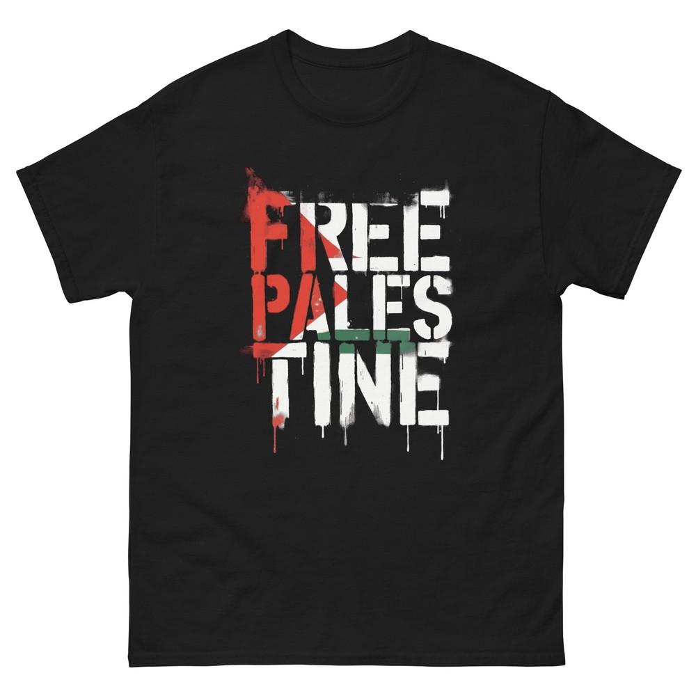 Free Palestine Tshirt Graffiti Flag Unisex Classic Tee S