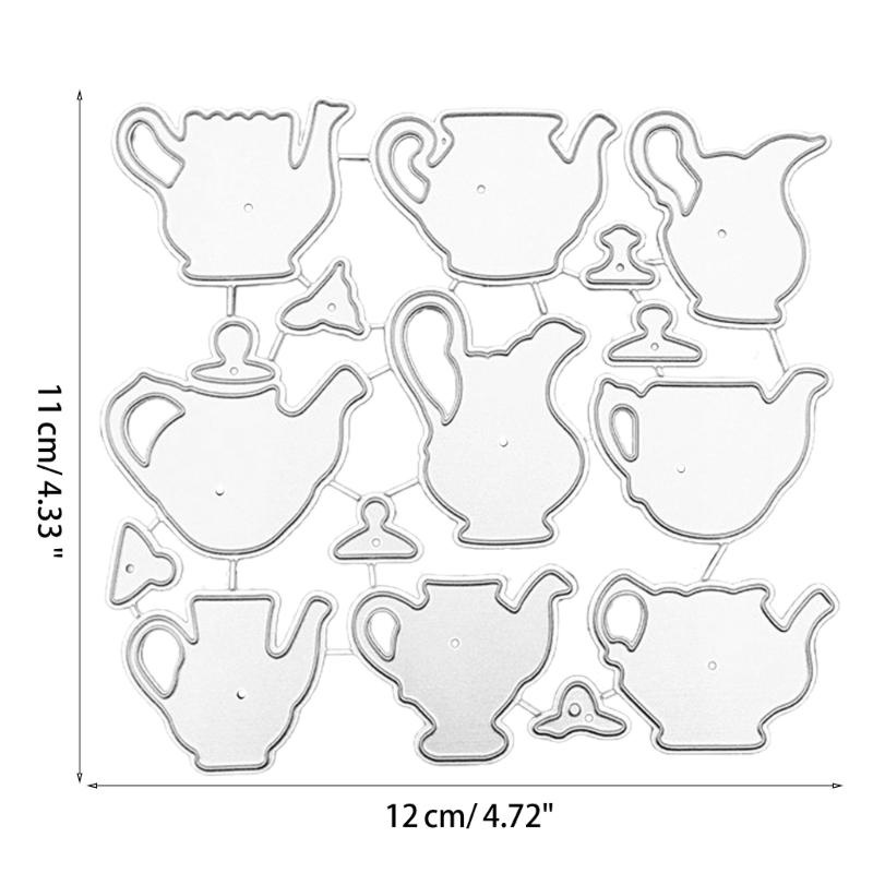 Tea Pot Metal Cutting Dies Photo Album Journal Diary Decoration Accessory