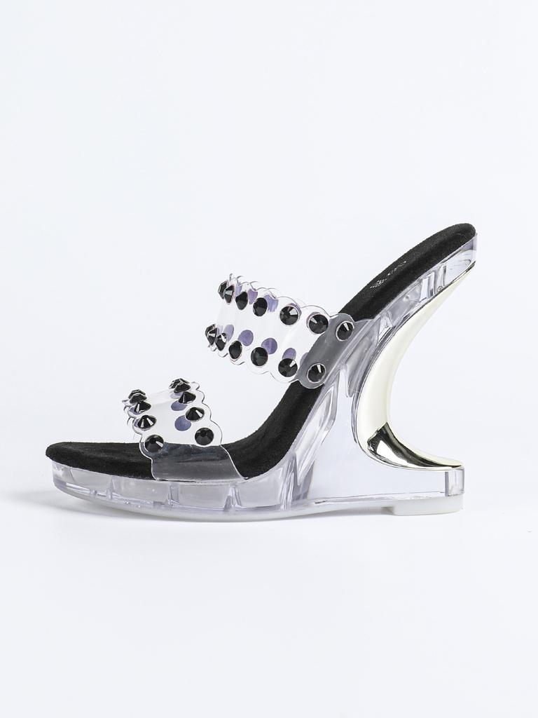 Special-shaped Wedge Heel Nightclub High Heels Trendy Car Model Women's Shoes Catwalk Pole Dance Shoes Crystal Sole LFD-9930-3