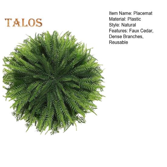 Підкладка зі штучного кедра. Щільні гілки. Багаторазова жаростійка подушка для святкового дня подяки.