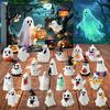 Halloween Countdown Calendar 2026 Ghost Advent Calendar, 24 Day Figurine Set, Kids Toys Collectible Glow In Dark Toy for Kids, Party Favor Figures
