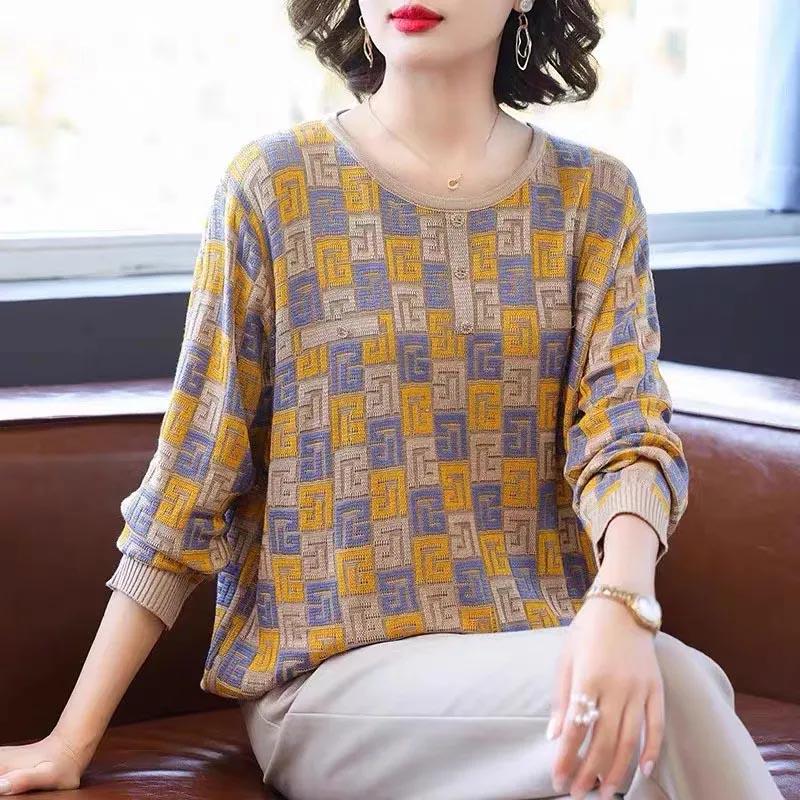 Sweater for Women Autumn Winter Thickened Pullover Warm Knitted Stretchy Long Sleeve Oversize Jumper Tops