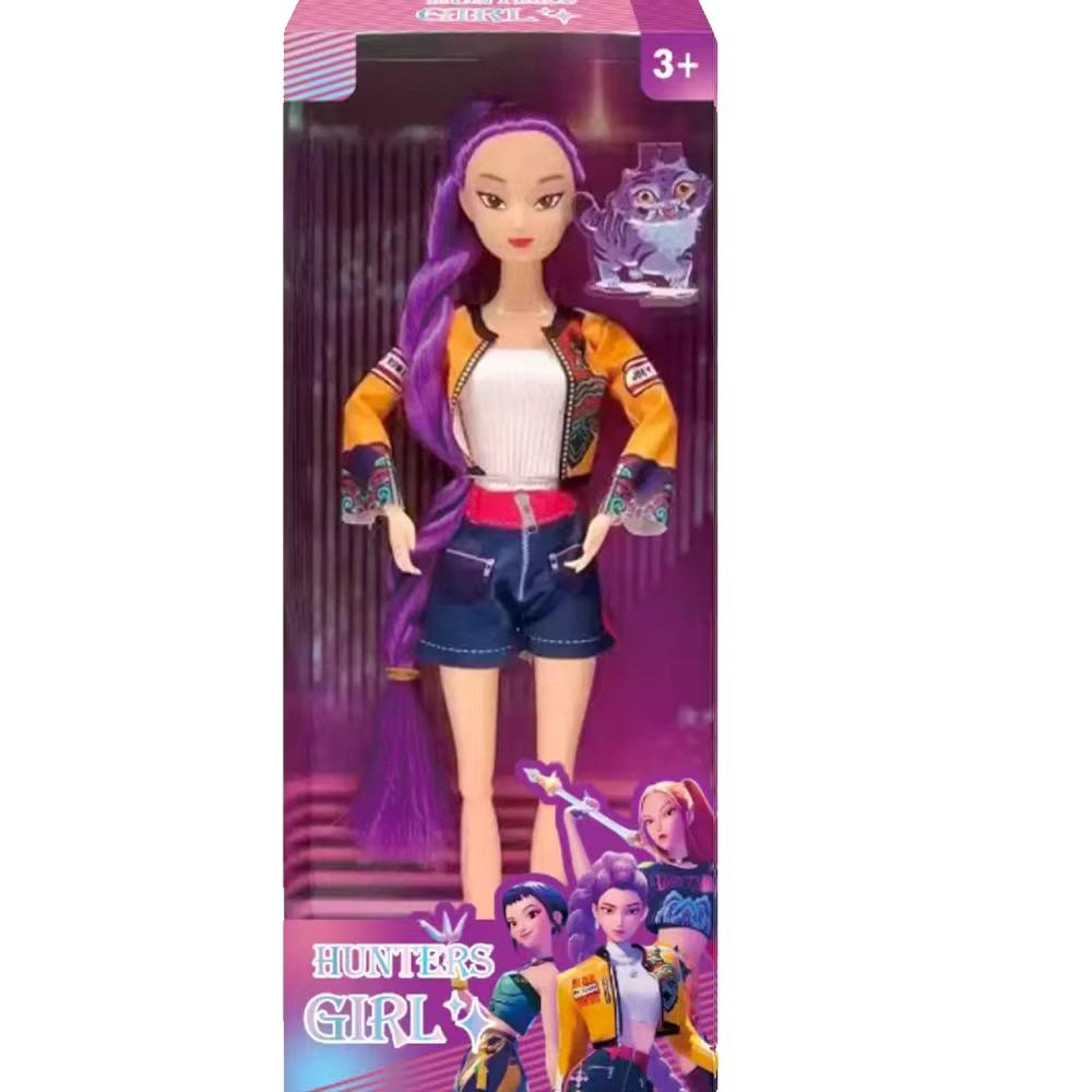 3PC KPOP Demon Hunters Anime Kpop Girl Group Cartoon Rumi Zoey Mira Action Figures Vinyl Figurines Model Dolls Girls  Gift