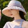 Summer light luxury thin mesh visor versatile outdoor bow bucket hat small eaves sunscreen hat