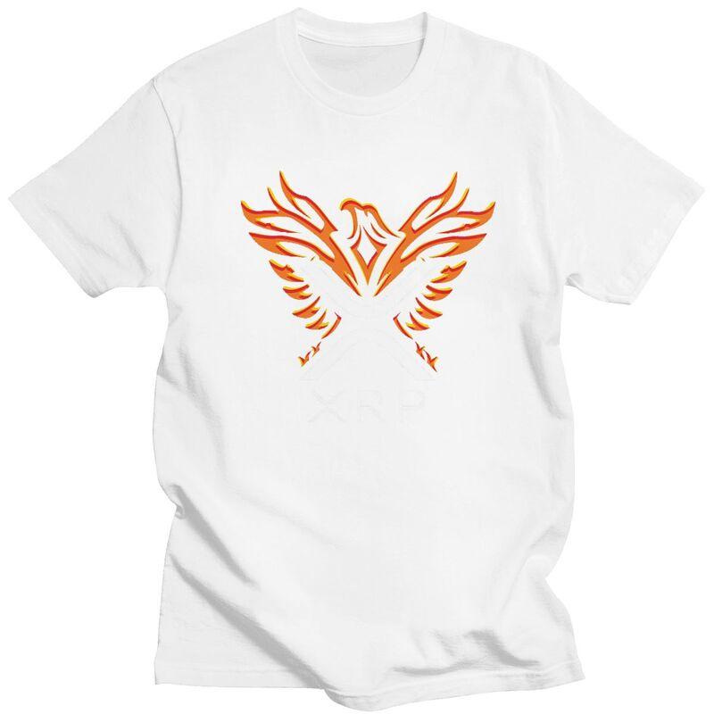 Custom Ripple XRP T Shirt for Men 100 Cotton Tshirt Fashion Tee Short Sleeves Bitcoin Cryptocurrency Tshirt Clothing Gift