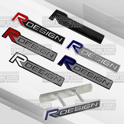 Car Badges R Design Trunk Emblem Metal Stickers Body Decals Letter Grille Decor For V40 V50 XC40 XC60 XC90 V60 S40 S60 V70