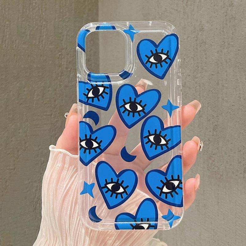 Clear Soft Phone Case For iPhone 17 Air 16E 14 15 16 Pro Max Case iPhone 13 11 12 Pro Max 7 8 Plus SE2 Shockproof Eyes Cover