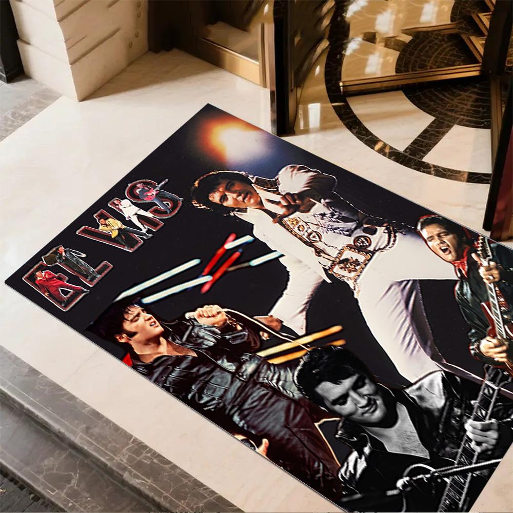 Elvis Presley Live Performance Carpet Suitable for Kitchen Foyer Hallway Dormitory Antislip Carpet Decorate Offices Perfect Gift for Women/Men