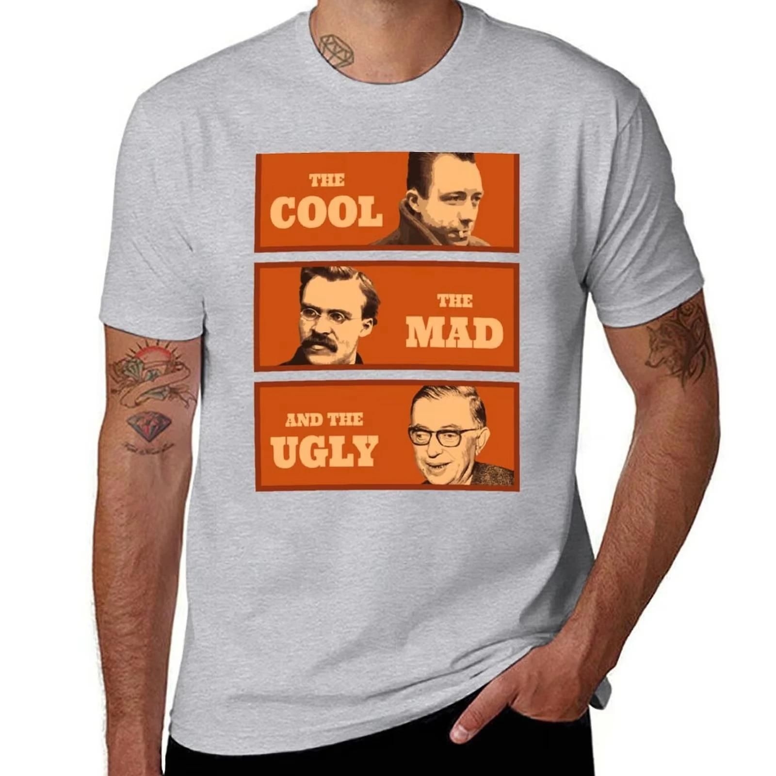 ZheXiong TEE 2025 Nieuw Camus Nietzsche Sartre T-shirt Leuke Tops Maat S-3XL Tops Mannen Vrouwen Zomer Retro Y2K Top T-shirt Kleding Mode Casual Tops XL