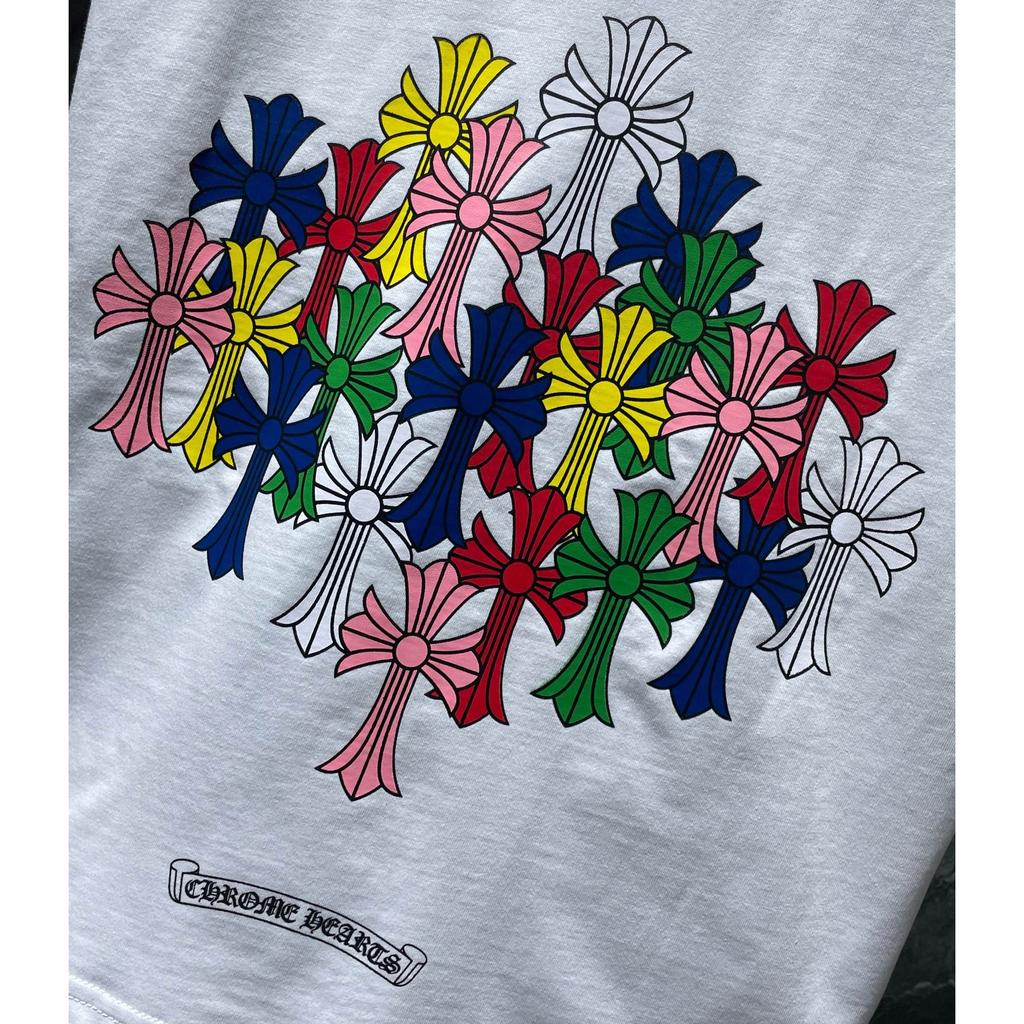 8556 CHROME HEARTS 2026 Summer New High Quality Cotton Round Neck Loose Large Size Men's and Women's T-shirt Couple T-shirt