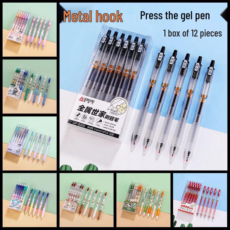 Metallclip-Druckbleistift, Student 0,5 mm Nadel-/Kugelspitze, Schwarze Tinte