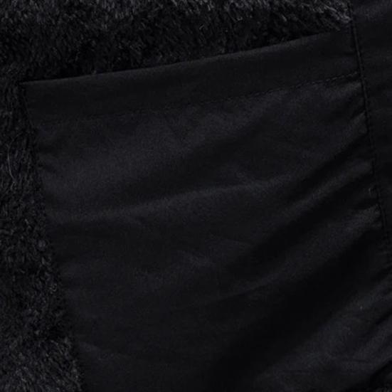 Men Cotton Coat Hooded Long Sleeve Solid Color Zipper Placket Quilted Jacket Elastic Hem