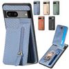 Zipper Wallet Cards Solt Case for Google Pixel 7 7 Pro 7A 6 6Pro 6A Coin Purse Carbon Fibre Pocket Cover Car Holder Magnet Funda