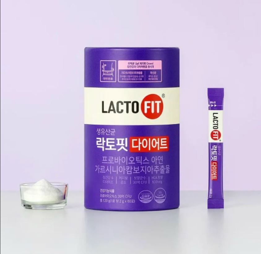 LACTO-FIT Diet 60 Sticks - Korean Probiotic Dietary Supplement (120g)