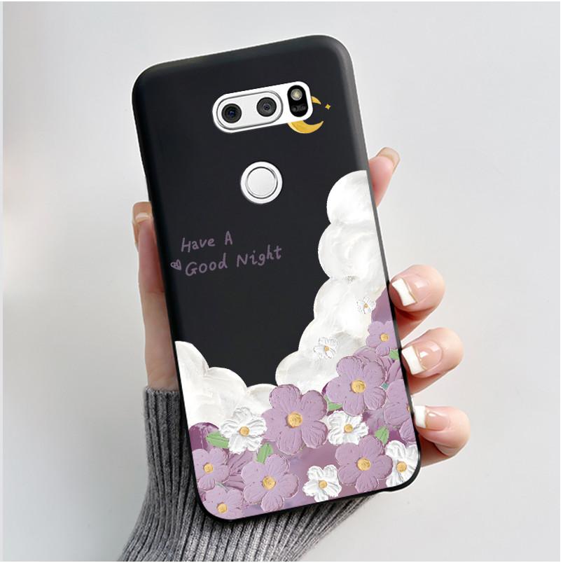 Cute Case For LG V30 V30+ Plus Funda LG V30s ThinQ Capa LG V35 ThinQ Printing Shell Protective Cover Soft Silicone Cartoon Cases