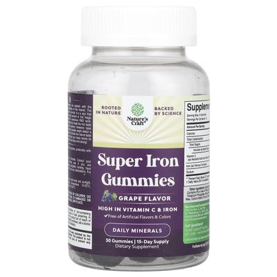 Super Iron Gummies, Grapes, 30 Gummies