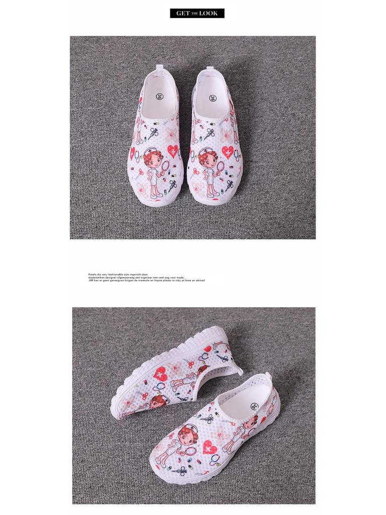 Women's Plus Size Cartoon Flats, Round Toe, Low-Cut, Size 43, Flat Heel - Casual Shoes In Stock