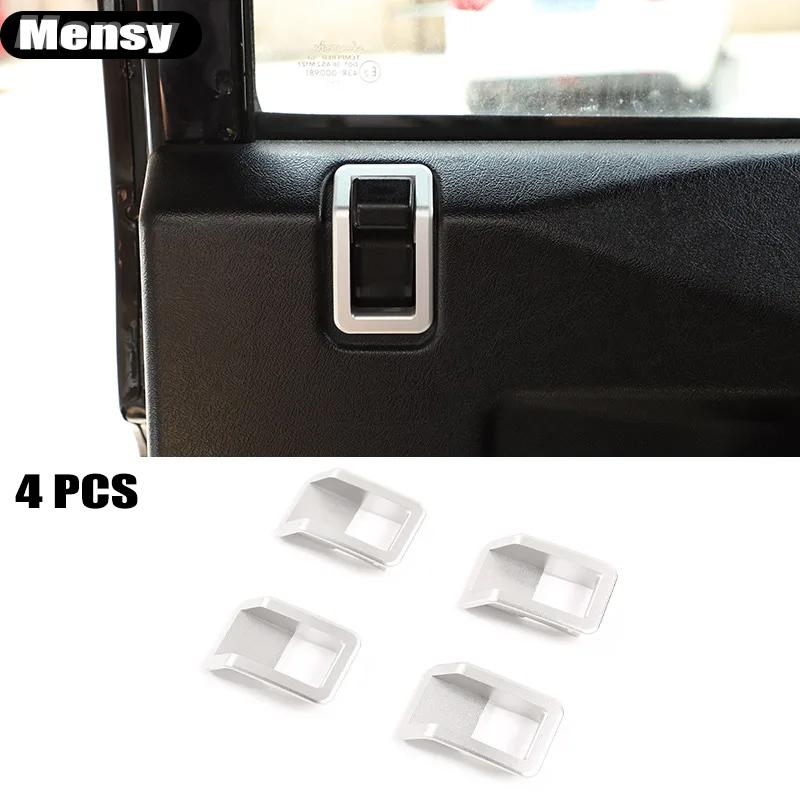 For Land Rover Defender 90 110 130 2004-2019 Aluminum Alloy Car Door Lock Pin Inner Handle Frame Decoration Cover Car Accessory