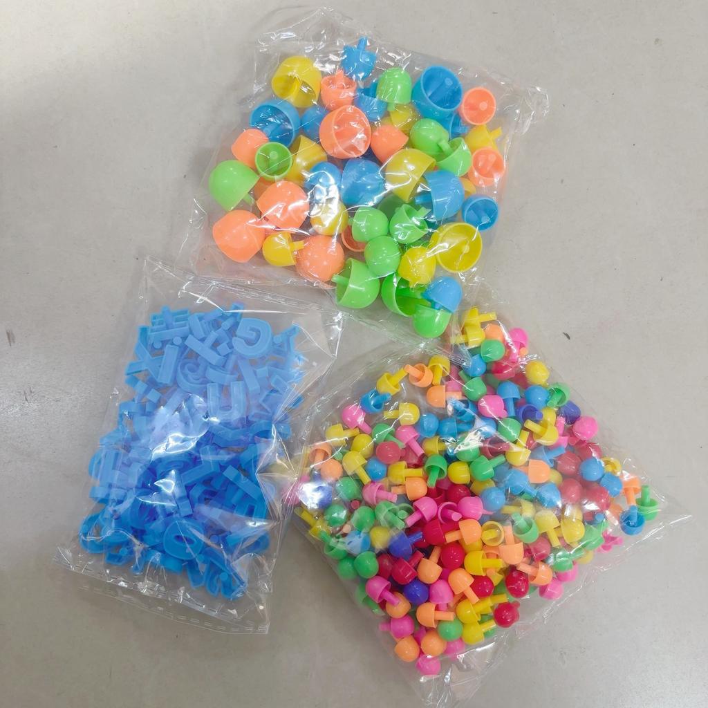 296/592pcs Mushroom Nail DIY Handmade Toys Montessori Educational Toys Intelligent 3D Puzzle Game Jigsaw Board Gifts