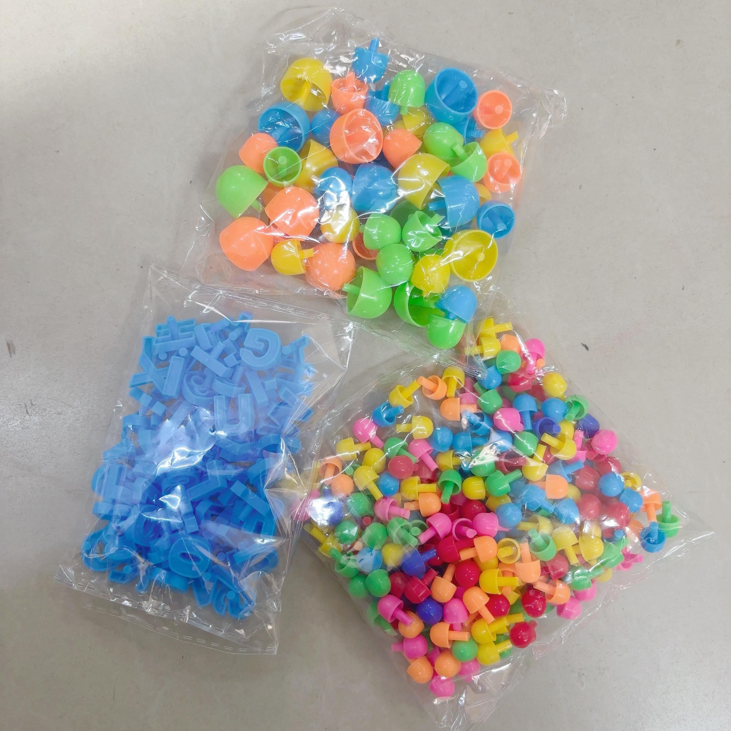 296/592 stuks Paddestoelnagels DIY Handgemaakte Speelgoed Montessori Educatief Speelgoed Intelligent 3D Puzzelspel Puzzelbord Cadeaus