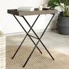 VidaXL Table with Foldable Top, Dining Table with Handles, Side Table with Top, Garden Furniture Terrace, Grey 365129