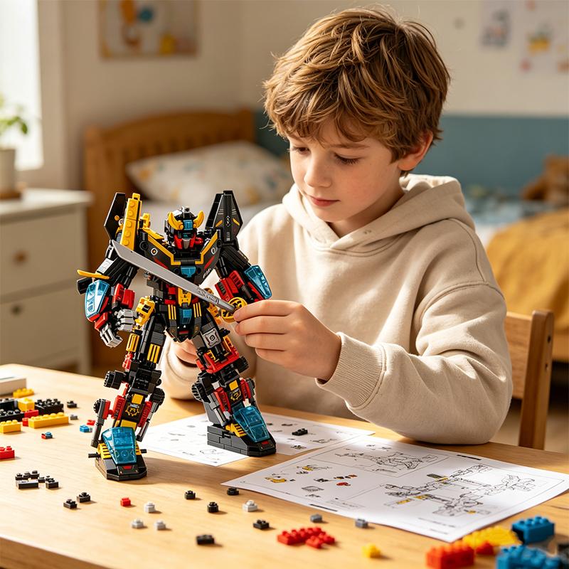 Mechanical warrior High-Quality Building High-Quality Blocks Collection kit 12In1 High-Quality Transformable Mechanical machine High-Quality