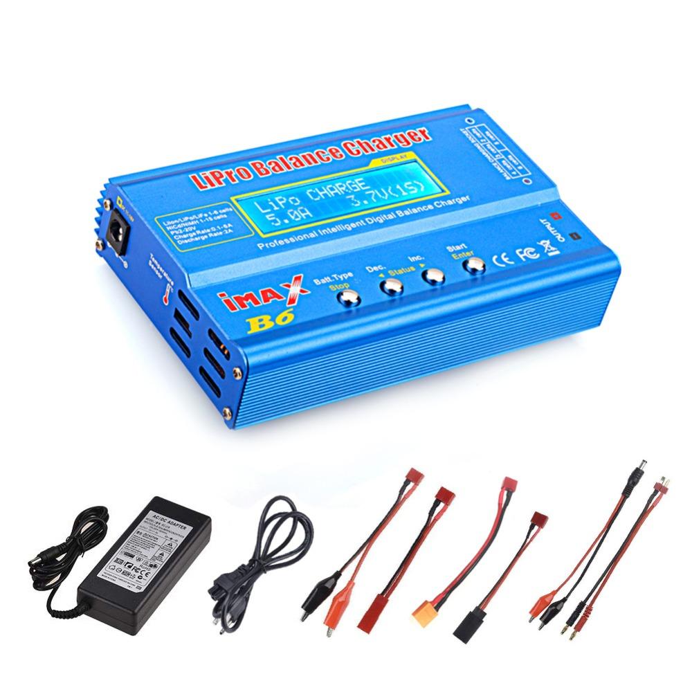 IMAX B6 80W Battery Charger Lipo NiMh Li-ion Ni-Cd Digital RC Lipo Charger + 15V 6A Adapter Balance Charger Discharger