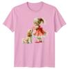 Girl And Dog Childhood Friendship Animals Unisexs T Shirt Unisexs Unisex Top
