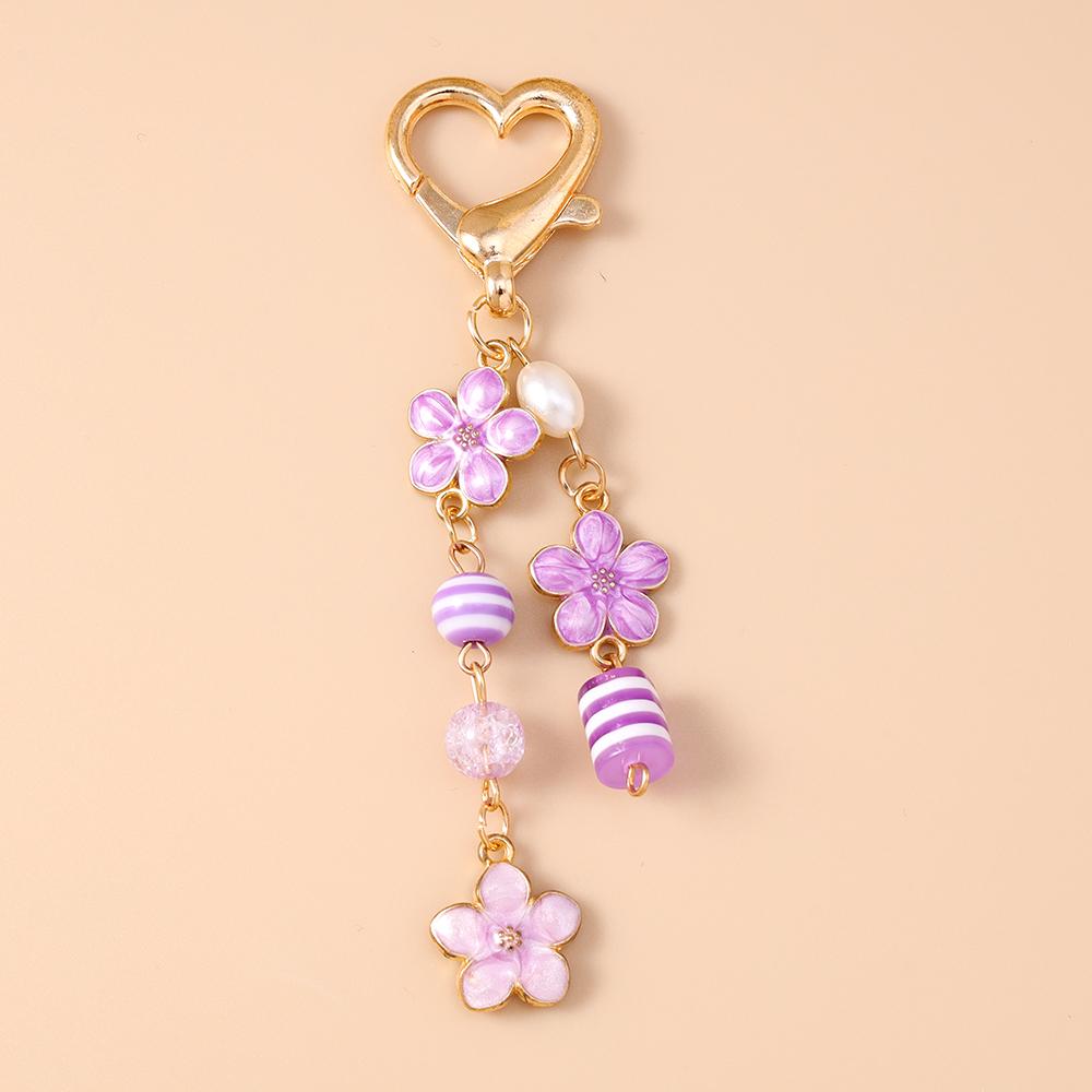 Süßer Emaille Tier Katze Schlüsselanhänger Damen Mädchen Blume Schlüsselring Anhänger für Handtaschen Dekoration DIY Schlüsselanhänger Schmuck Geschenke