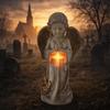 Resin Material Solar Garden Angel Statue Solar Powered Memorial Angel  Porch Decoration
