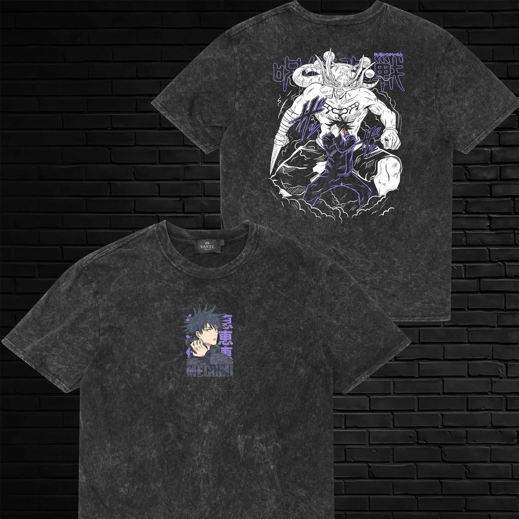 Ichigo Kurosaki Mugetsu Acid Wash Graphic Tee Shirt Getsuga Men’s Top
