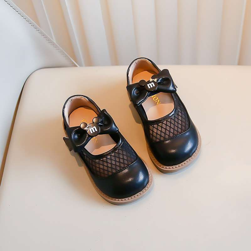 Children's mesh breathable baby shoes 2025 spring and summer children's foreign non-slip small leather shoes girls' small fragrant wind princess shoes