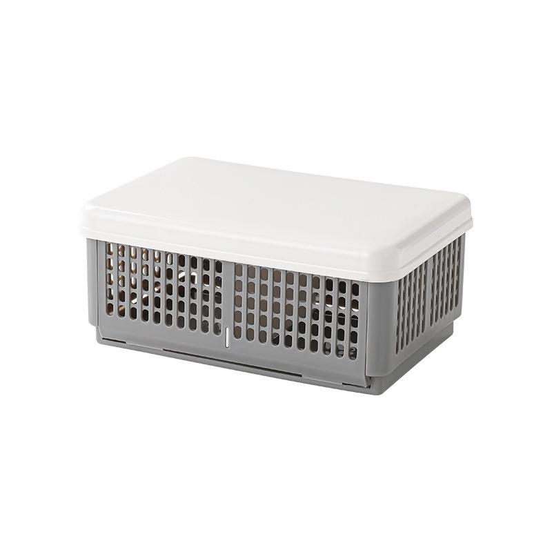 

Outdoor Portable and Foldable Sandwich Box Picnic Fruit Preservation Box, Dust-proof Bento Storage Box With a cover серый