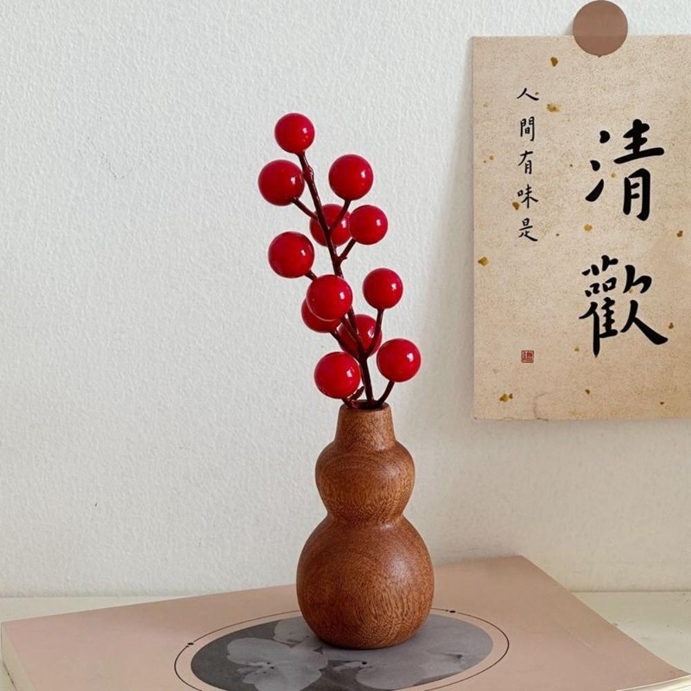 Floral Arrangement Flowerpot Minimalism Tabletop Decor Simple Wooden Vase  Office Desk
