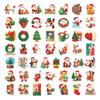 50 Happy Christmas Cartoon Creative Stickers For Decorating Phone Cases, Water Bottles, And Desktops