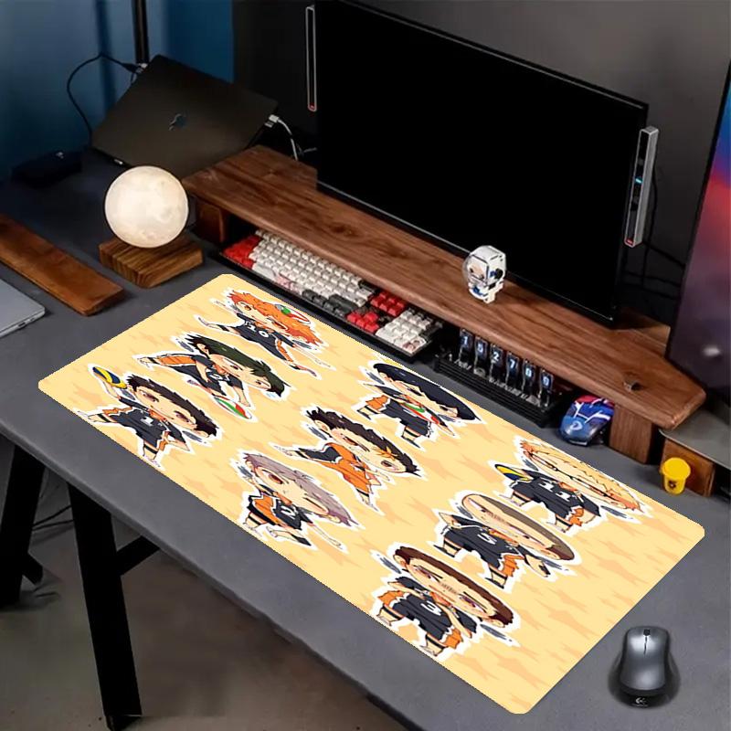 Haikyu Print Mouse Pad, Anti‑Slip Desktop keyboard Mat, for PC Laptop Gaming Working Daily Use, Cool Festival Surprise Gift